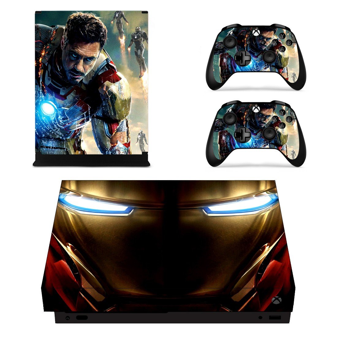 Iron Man decal skin sticker for Xbox One X console and controllers