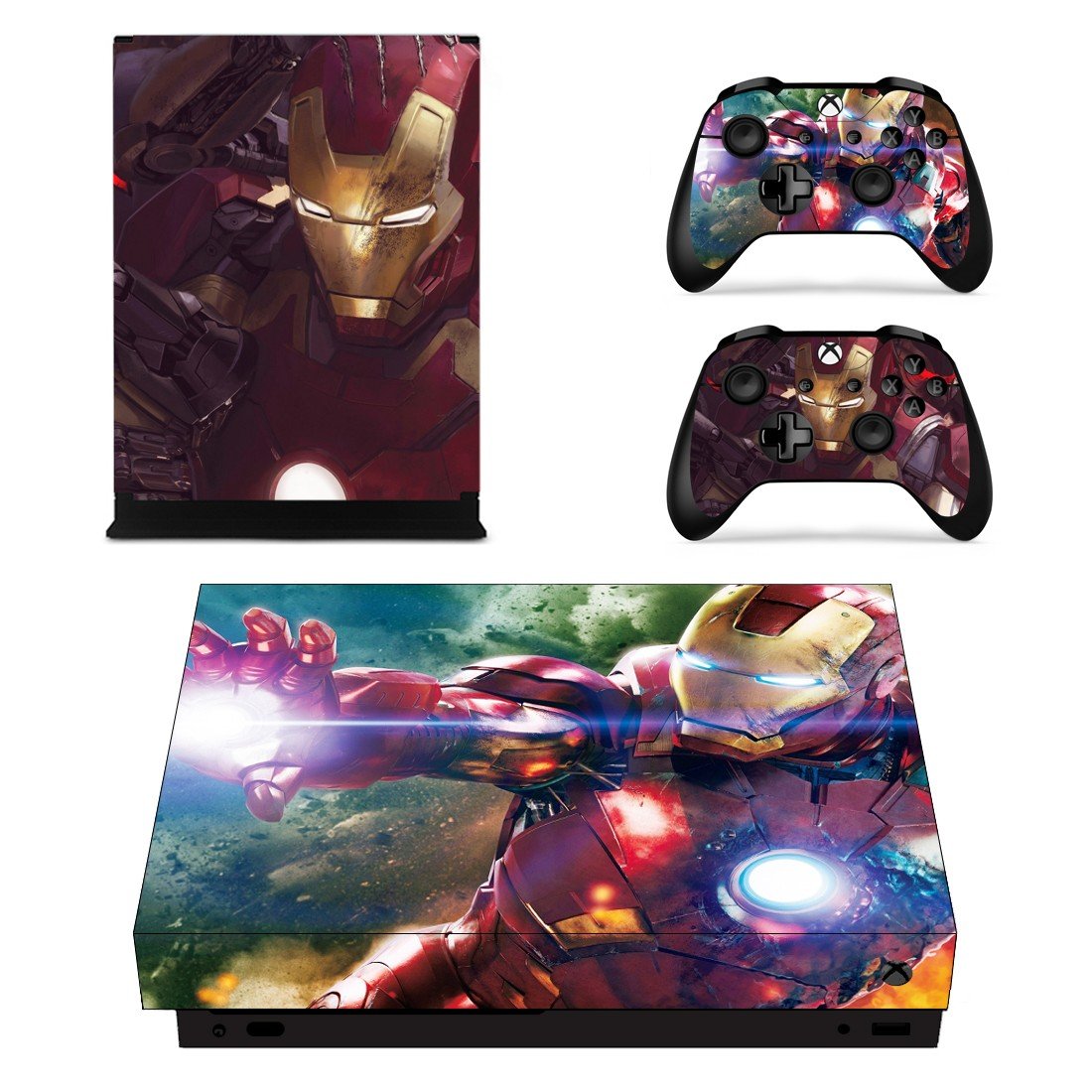 Iron Man decal skin sticker for Xbox One X console and controllers