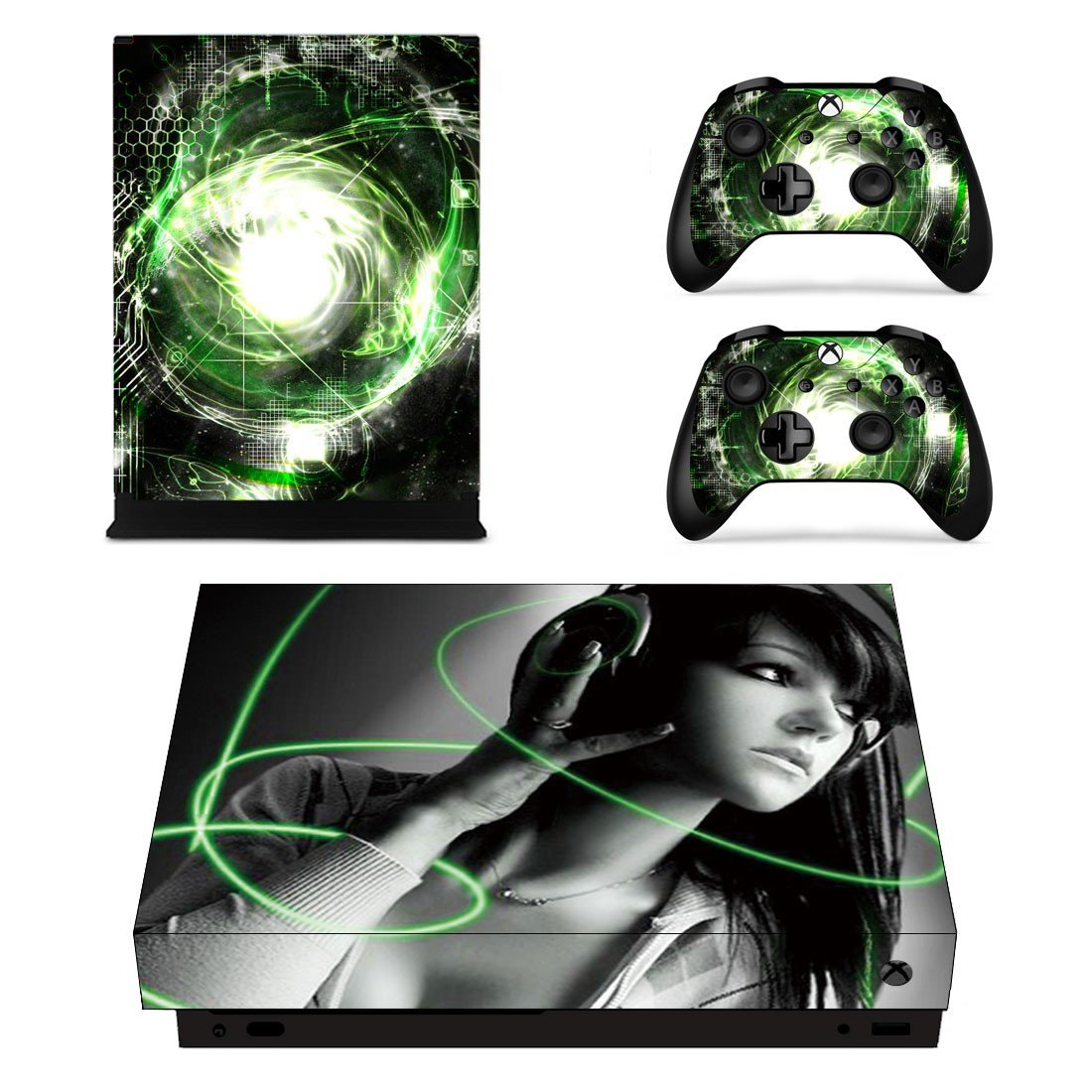 Tech Wallpaper decal skin sticker for Xbox One X console and controllers