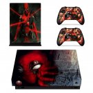Deadpool decal skin sticker for Xbox One X console and controllers