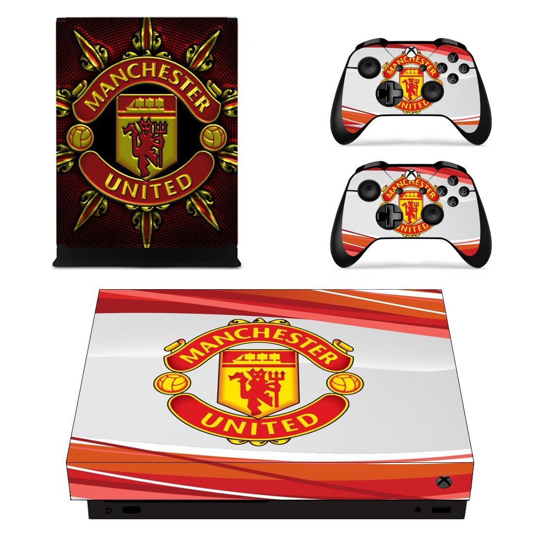 Manchester United decal skin sticker for Xbox One X console and controllers