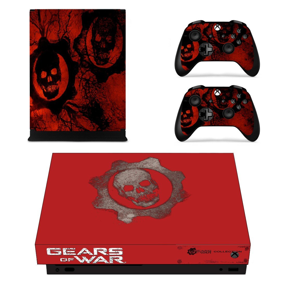 Gears Of War Decal Skin Sticker For Xbox One X Console And Controllers