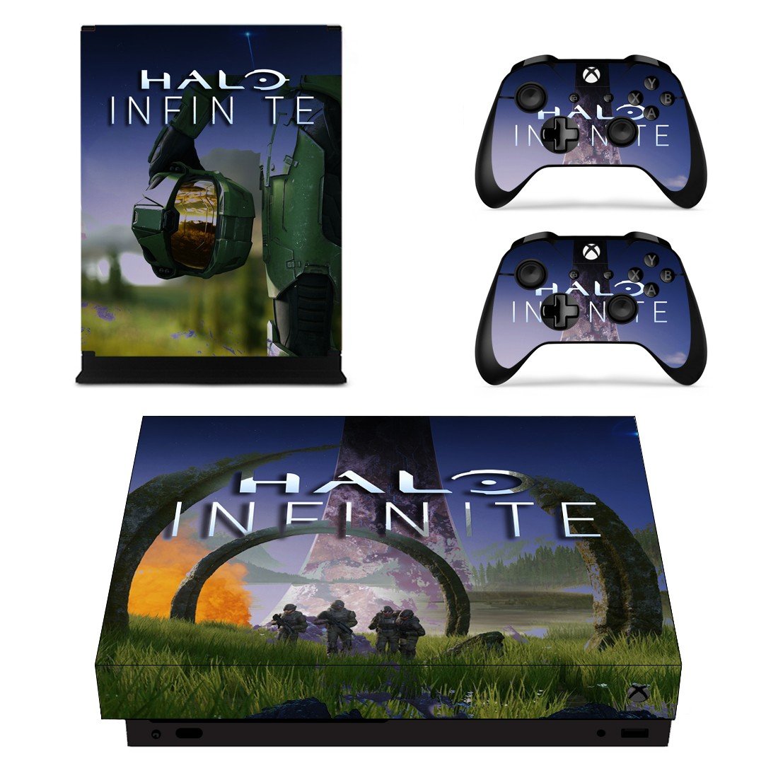 Halo Infinite decal skin sticker for Xbox One X console and controllers