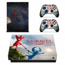 Unravel Two decal skin sticker for Xbox One X console and controllers