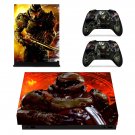Doom 4 decal skin sticker for Xbox One X console and controllers
