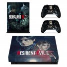 Resident Evil 2 decal skin sticker for Xbox One X console and controllers