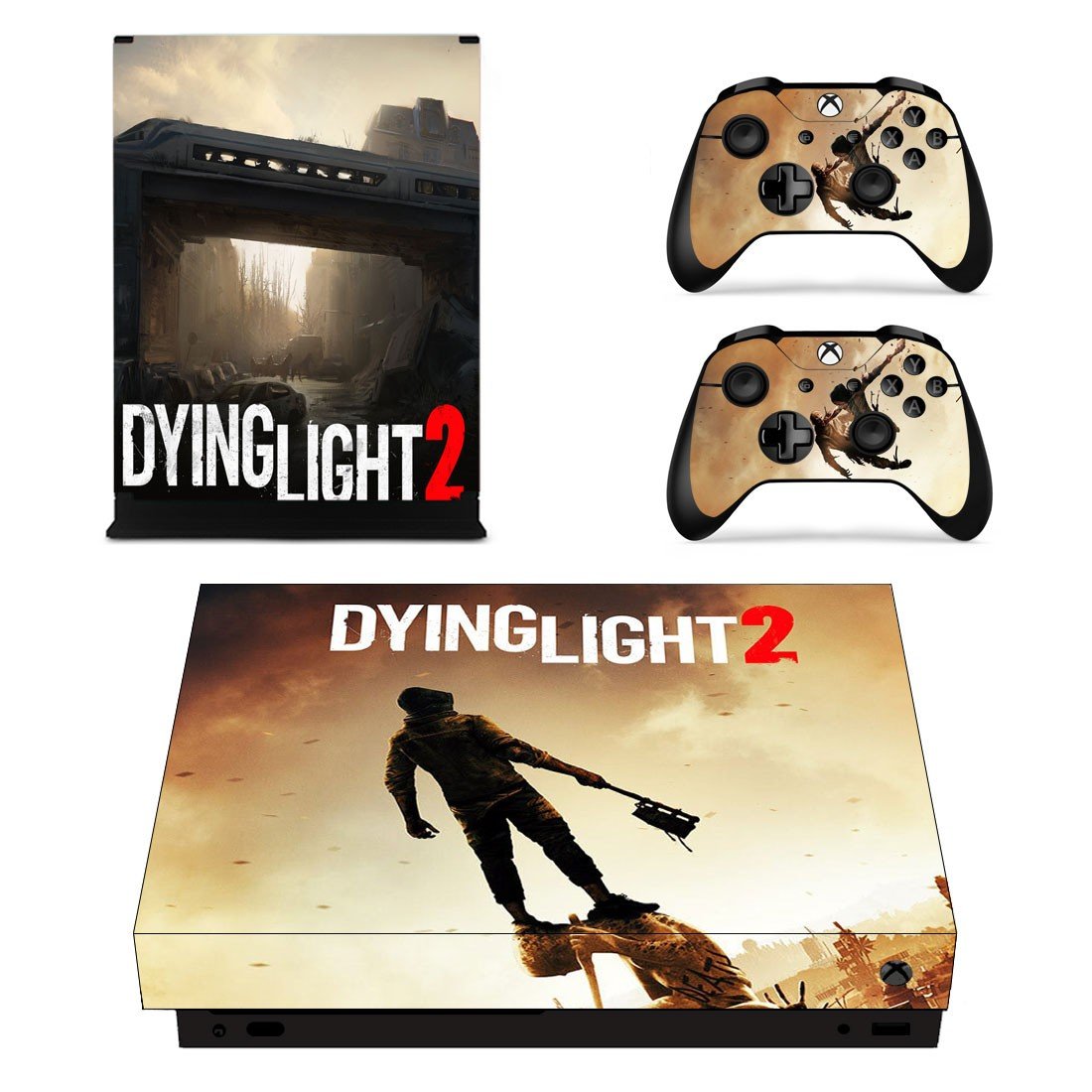 Dying Light 2 decal skin sticker for Xbox One X console and controllers
