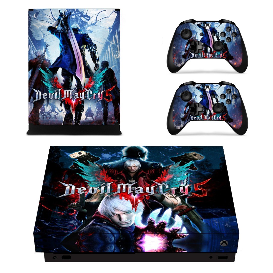 Devil May Cry 5 decal skin sticker for Xbox One X console and controllers