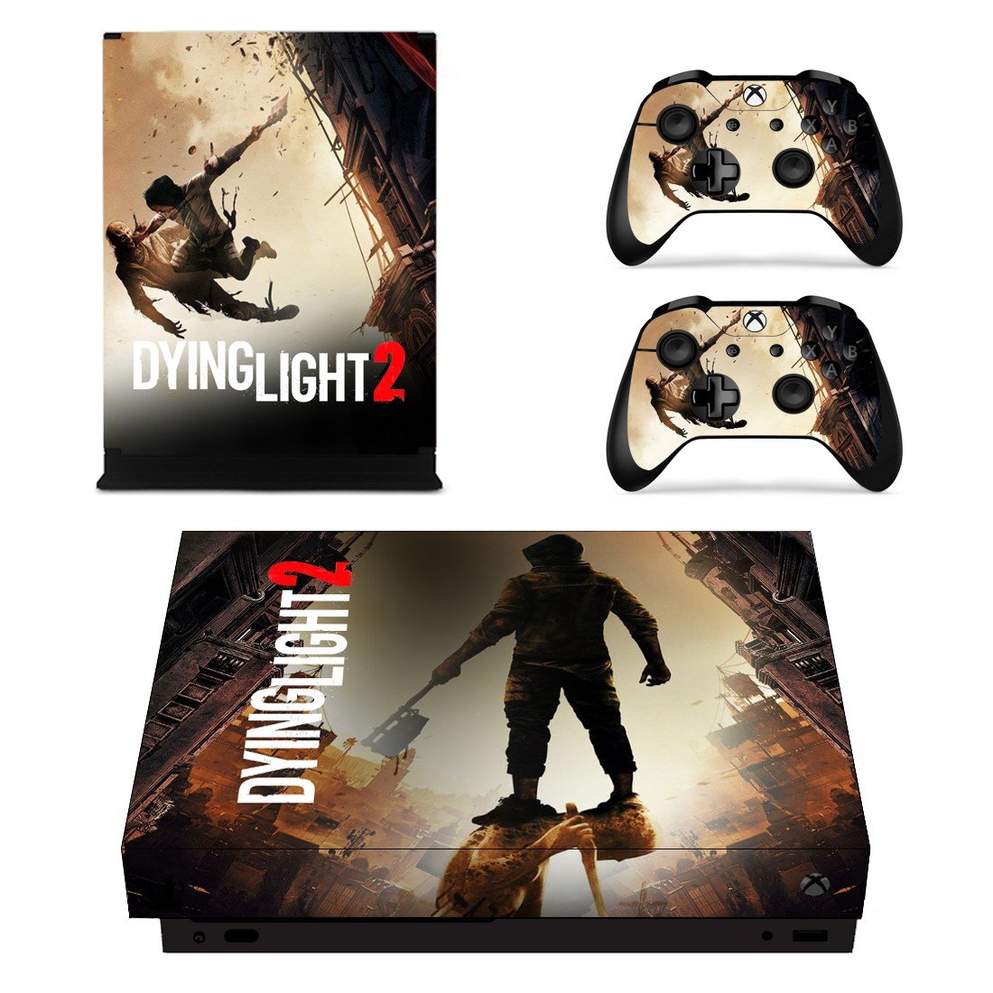 Dying Light 2 decal skin sticker for Xbox One X console and controllers