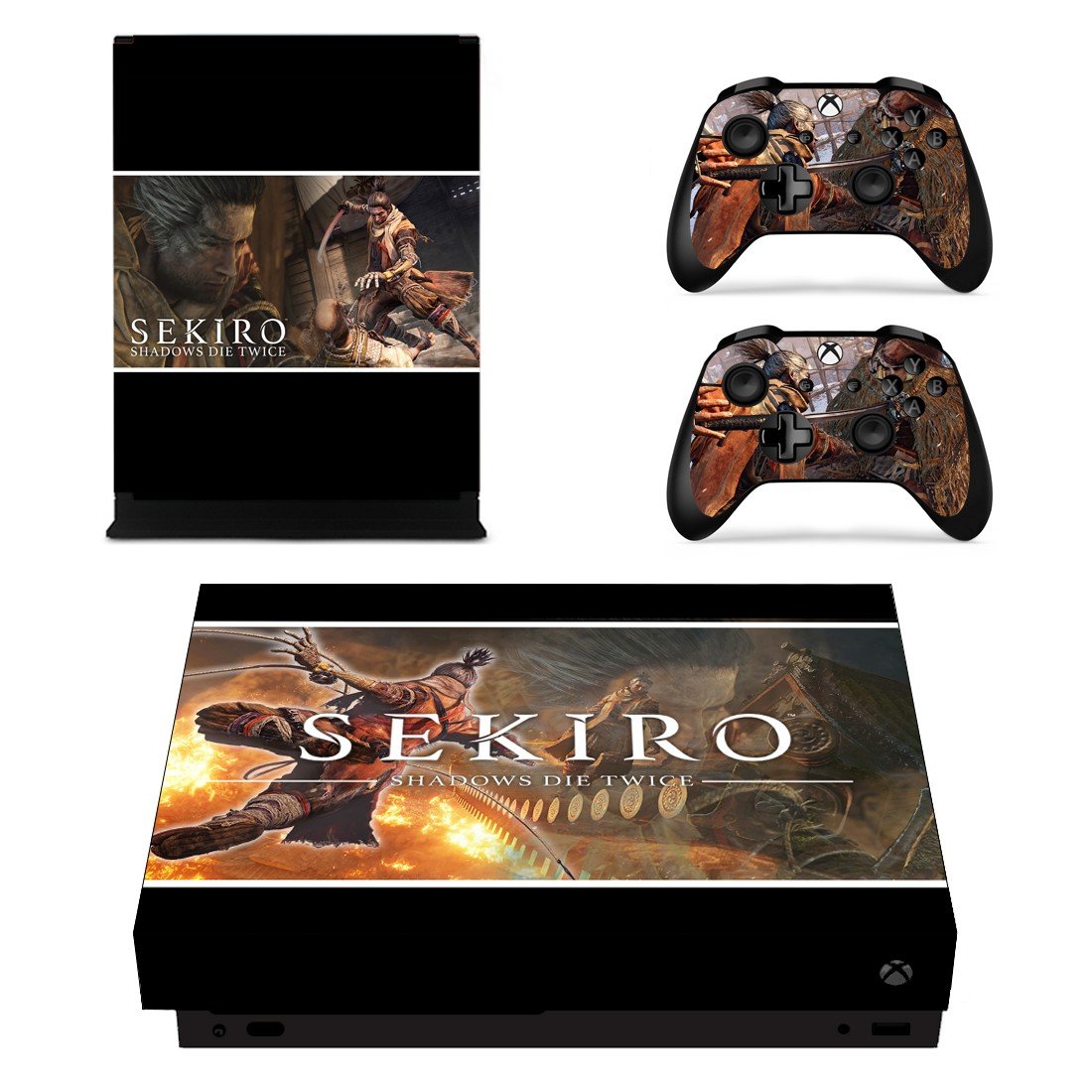 Sekiro Shadows Die Twice decal skin sticker for Xbox One X console and controllers