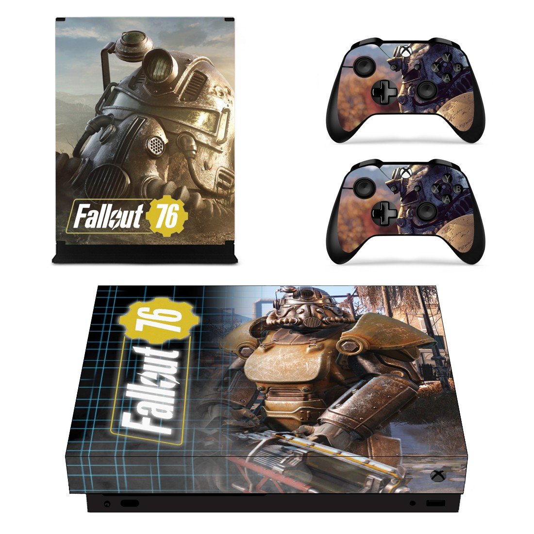 Fallout 76 decal skin sticker for Xbox One X console and controllers