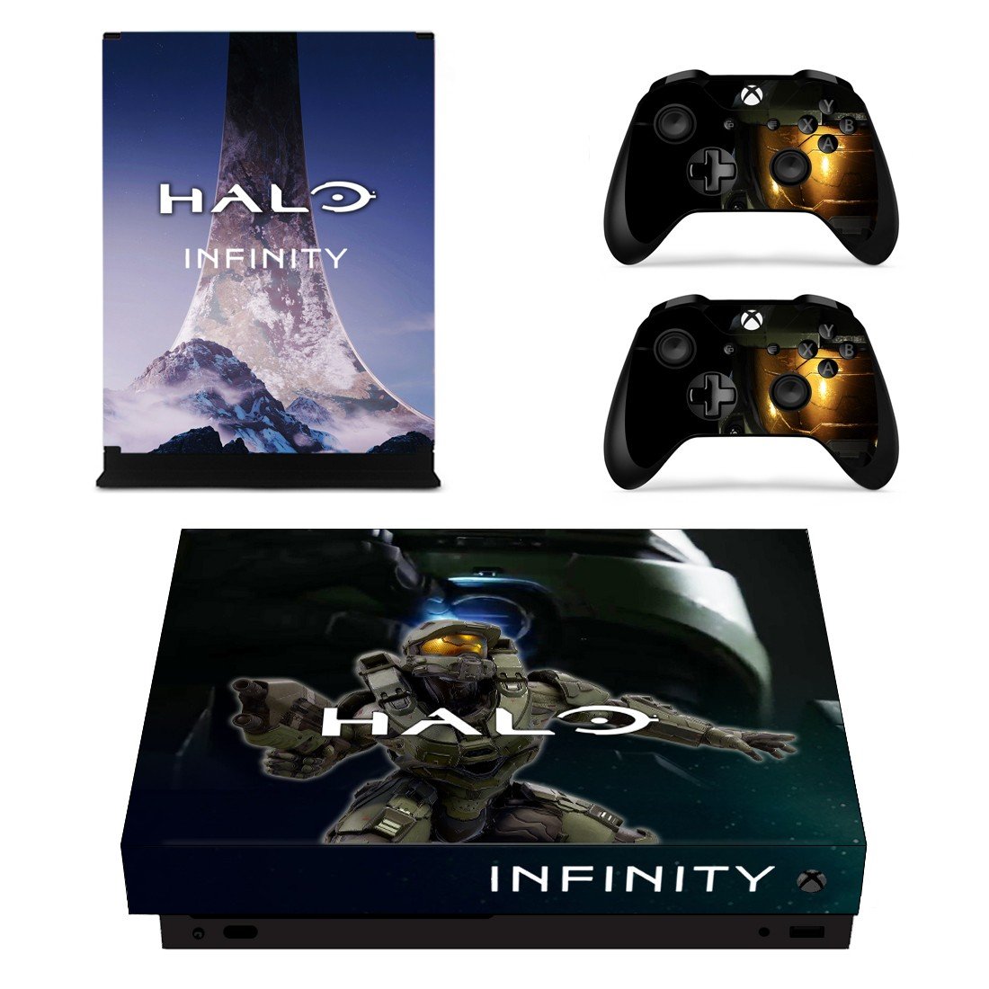 Halo Infinity decal skin sticker for Xbox One X console and controllers