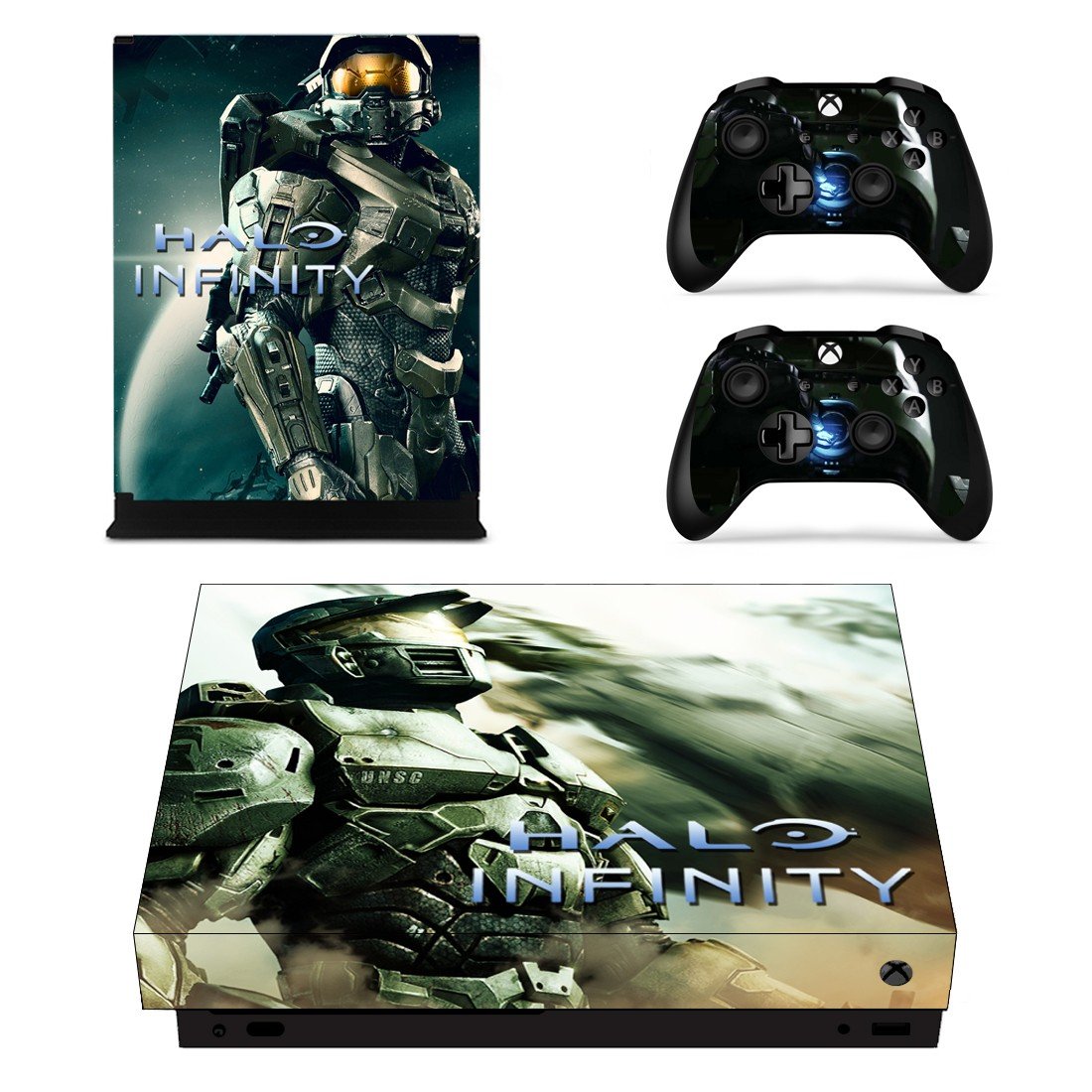 Halo Infinity decal skin sticker for Xbox One X console and controllers