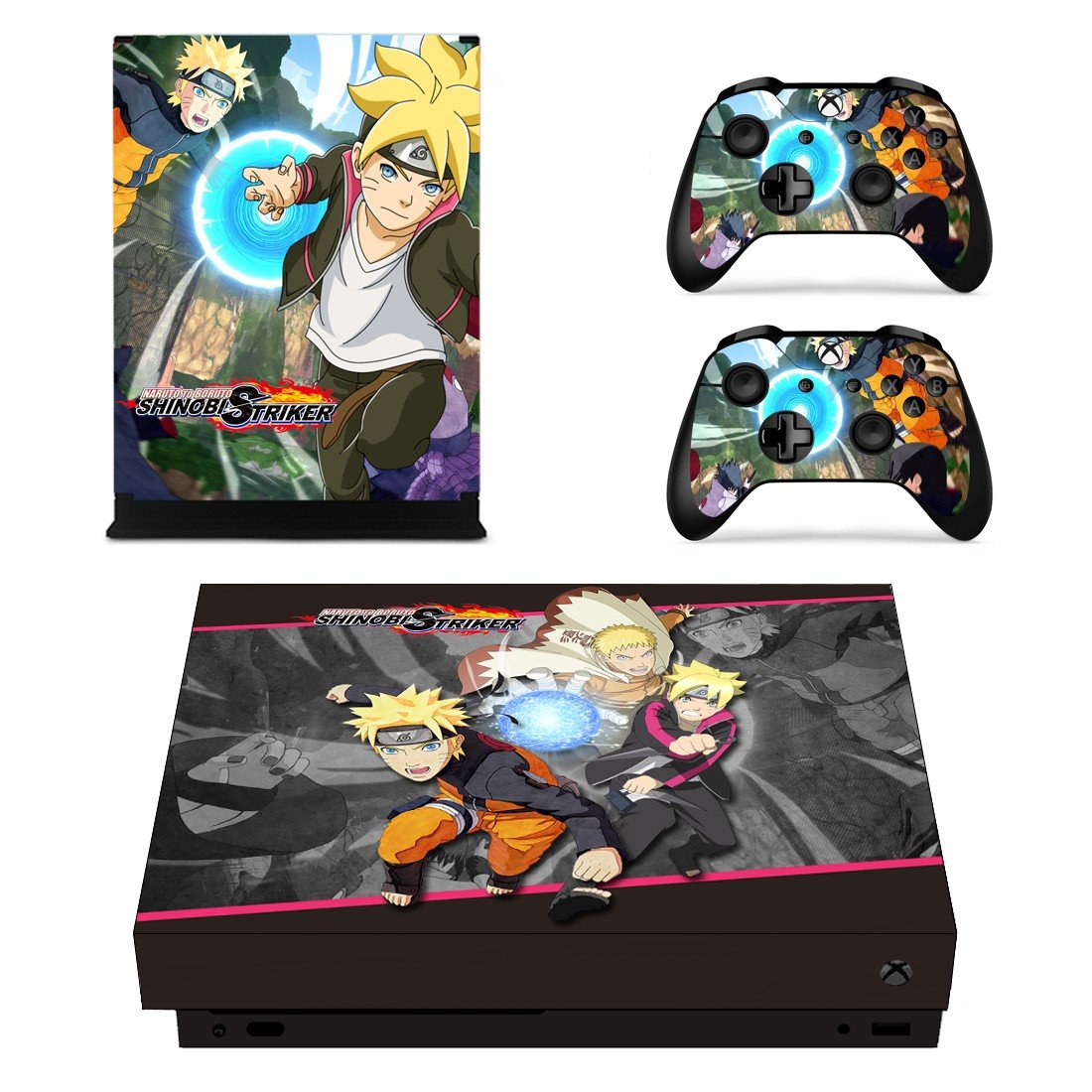 Naruto to Boruto Shinobi Striker decal skin sticker for Xbox One X console and controllers