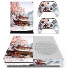 Chinese house decal skin sticker for Xbox One S console and controllers