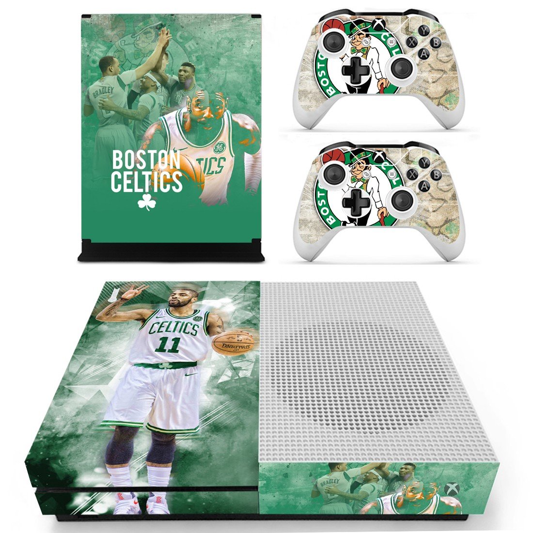 Boston Celtics decal skin sticker for Xbox One S console and controllers