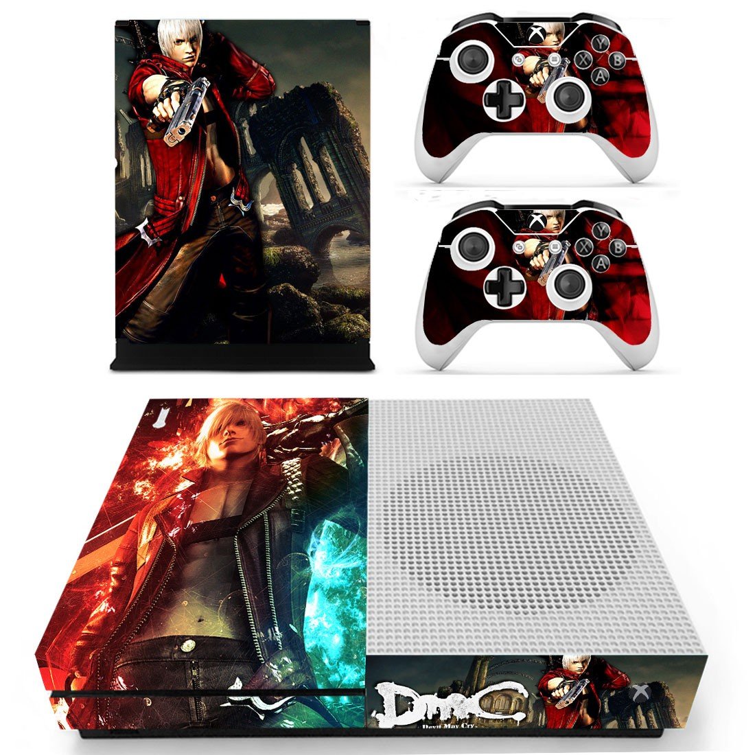 Devil May Cry 5 decal skin sticker for Xbox One S console and controllers