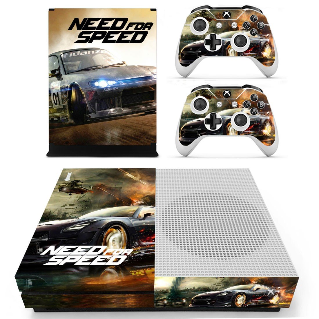 Need for Speed Payback decal skin sticker for Xbox One S console and controllers