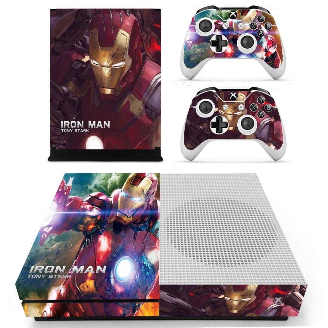 Iron Man tony stark decal skin sticker for Xbox One S console and controllers