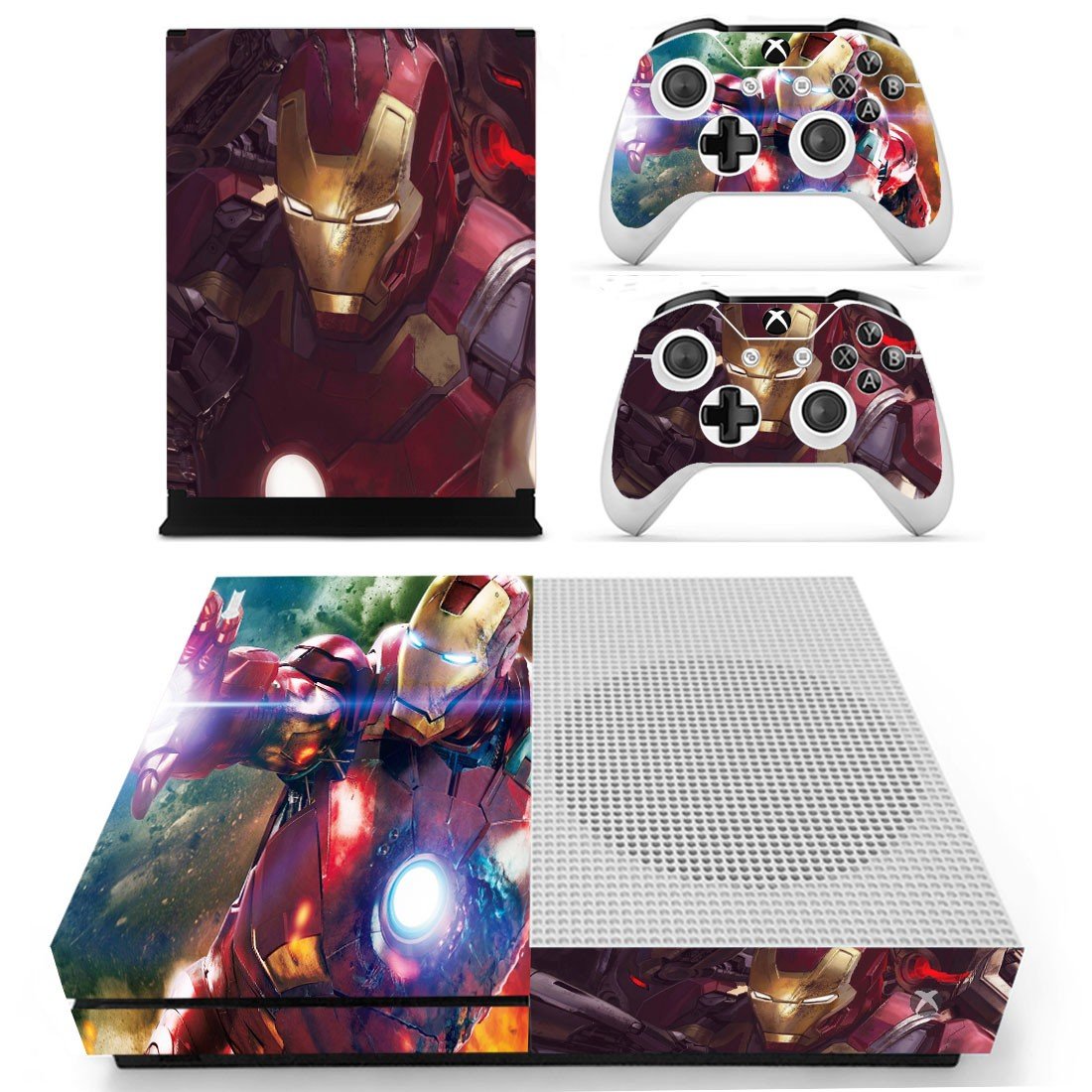 Iron Man decal skin sticker for Xbox One S console and controllers