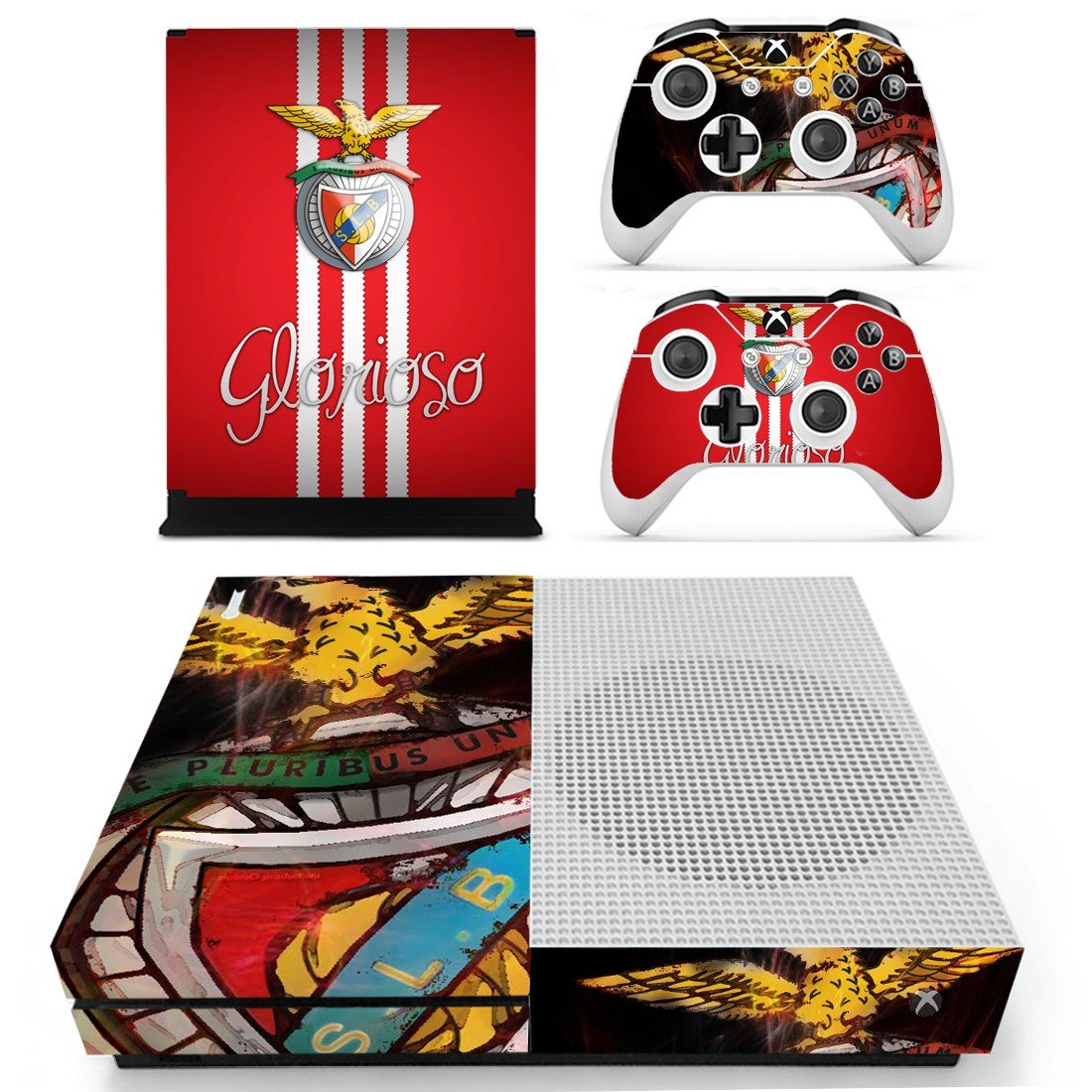 SL Benfica decal skin sticker for Xbox One S console and controllers