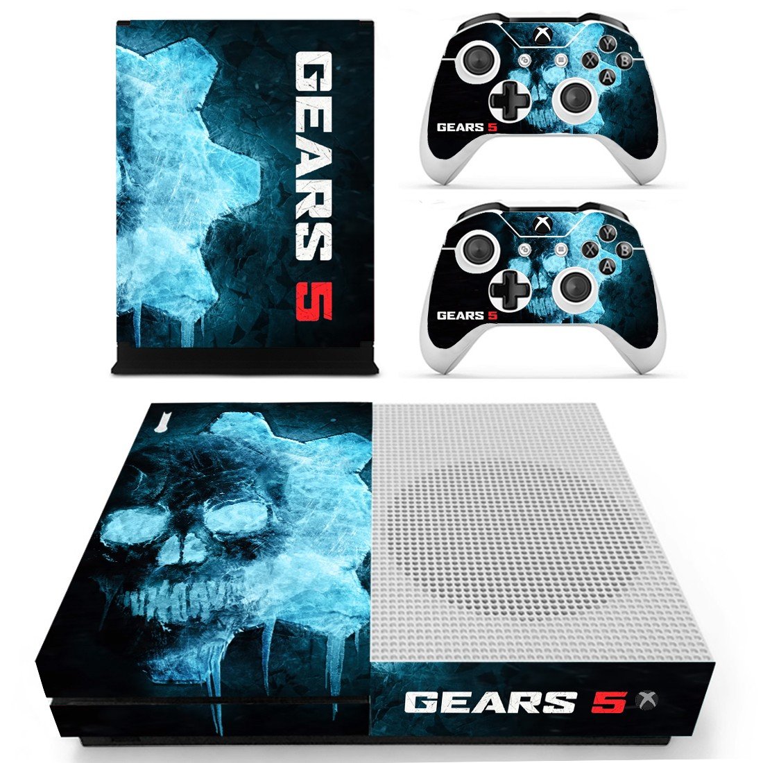 Gears 5 decal skin sticker for Xbox One S console and controllers