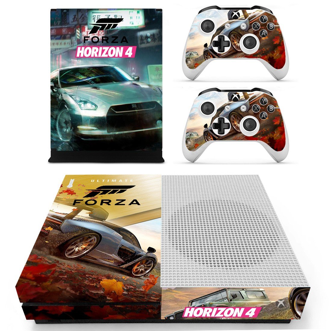 Forza Horizon 4 decal skin sticker for Xbox One S console and controllers
