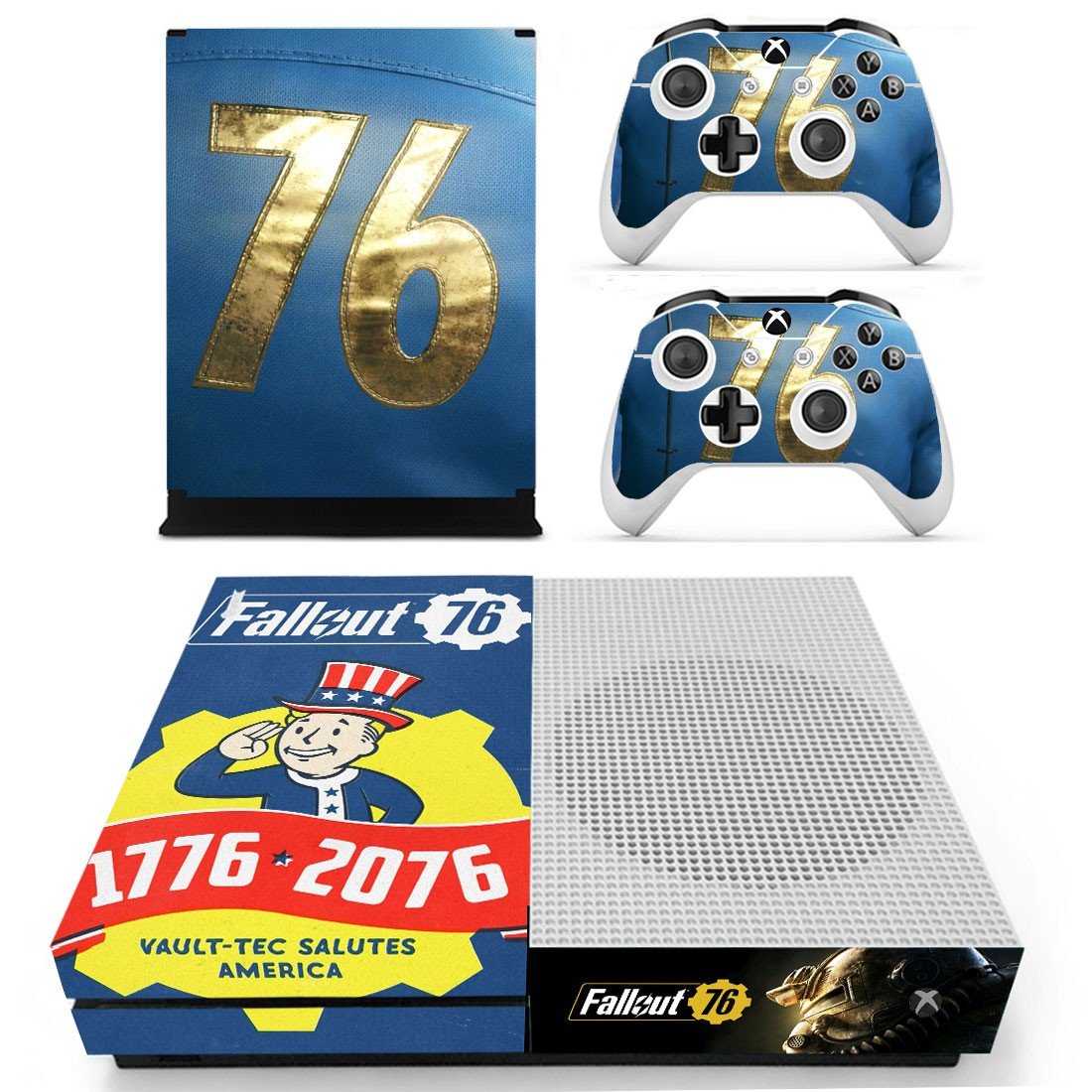 Fallout 76 decal skin sticker for Xbox One S console and controllers