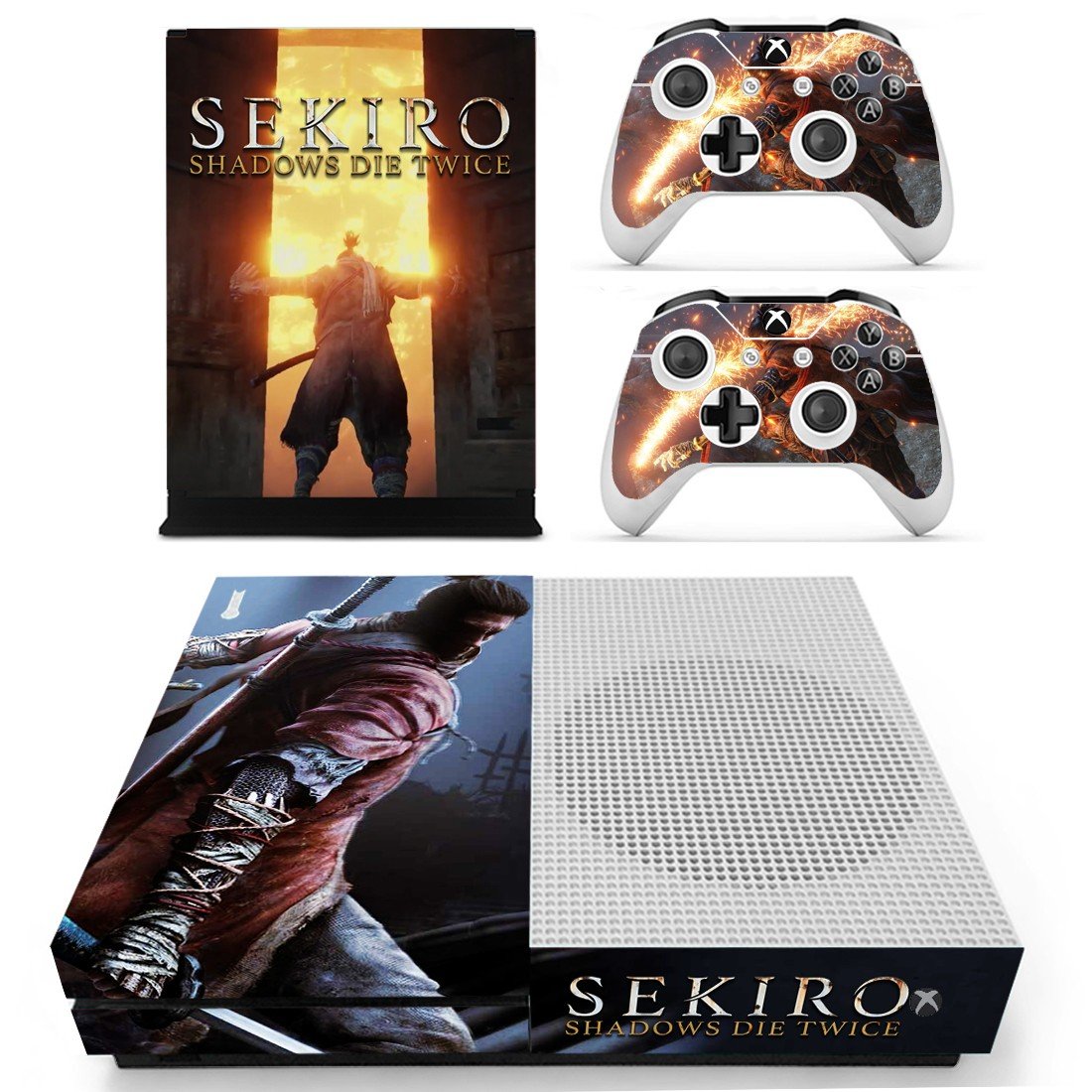 Sekiro Shadows Die Twice decal skin sticker for Xbox One S console and controllers