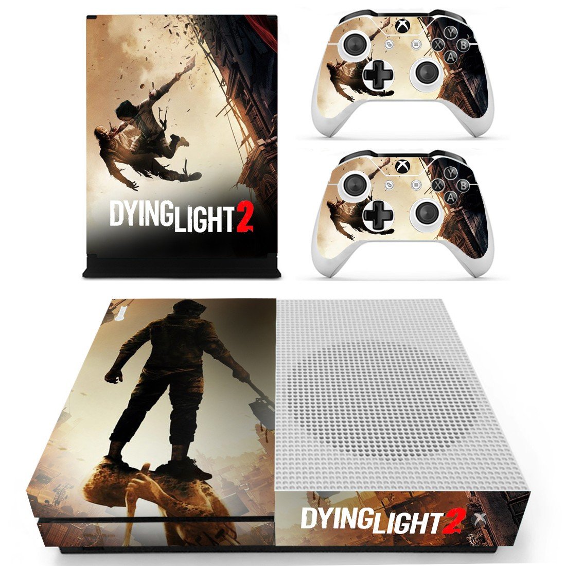 Dying Light 2 decal skin sticker for Xbox One S console and controllers