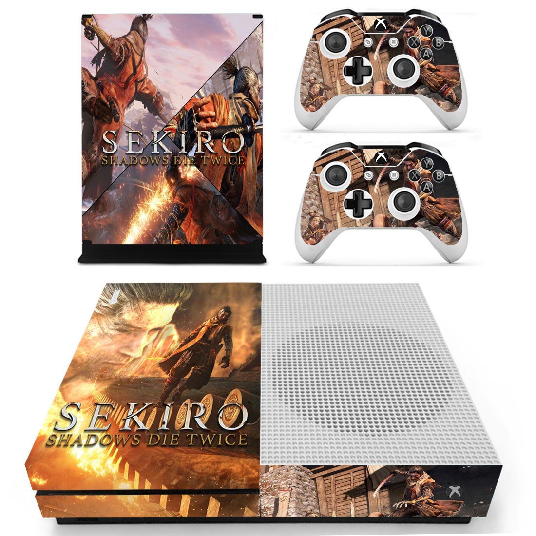Sekiro Shadows Die Twice decal skin sticker for Xbox One S console and controllers