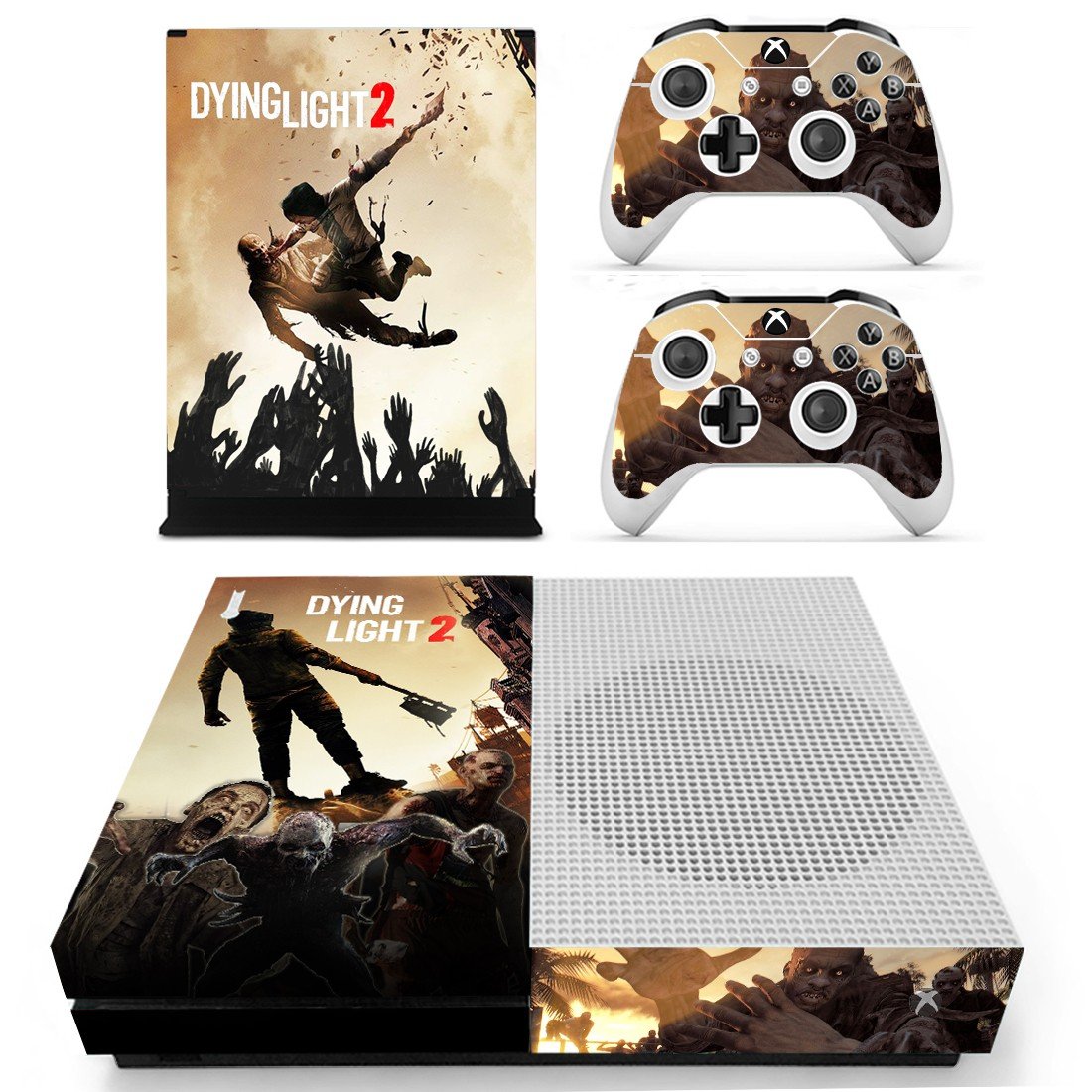 Dying Light 2 decal skin sticker for Xbox One S console and controllers