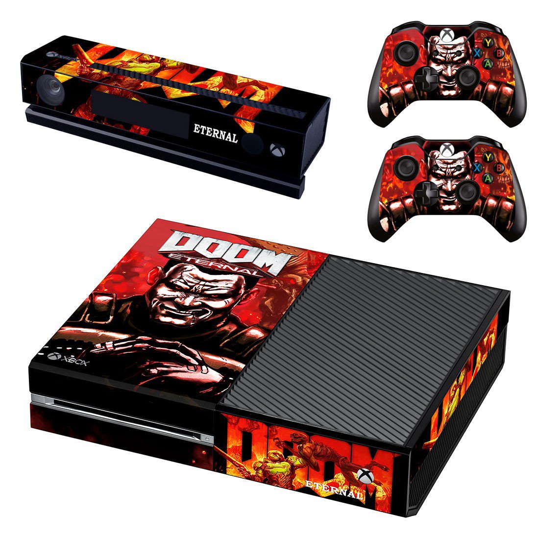 Doom Eternal decal skin sticker for Xbox One console and controllers