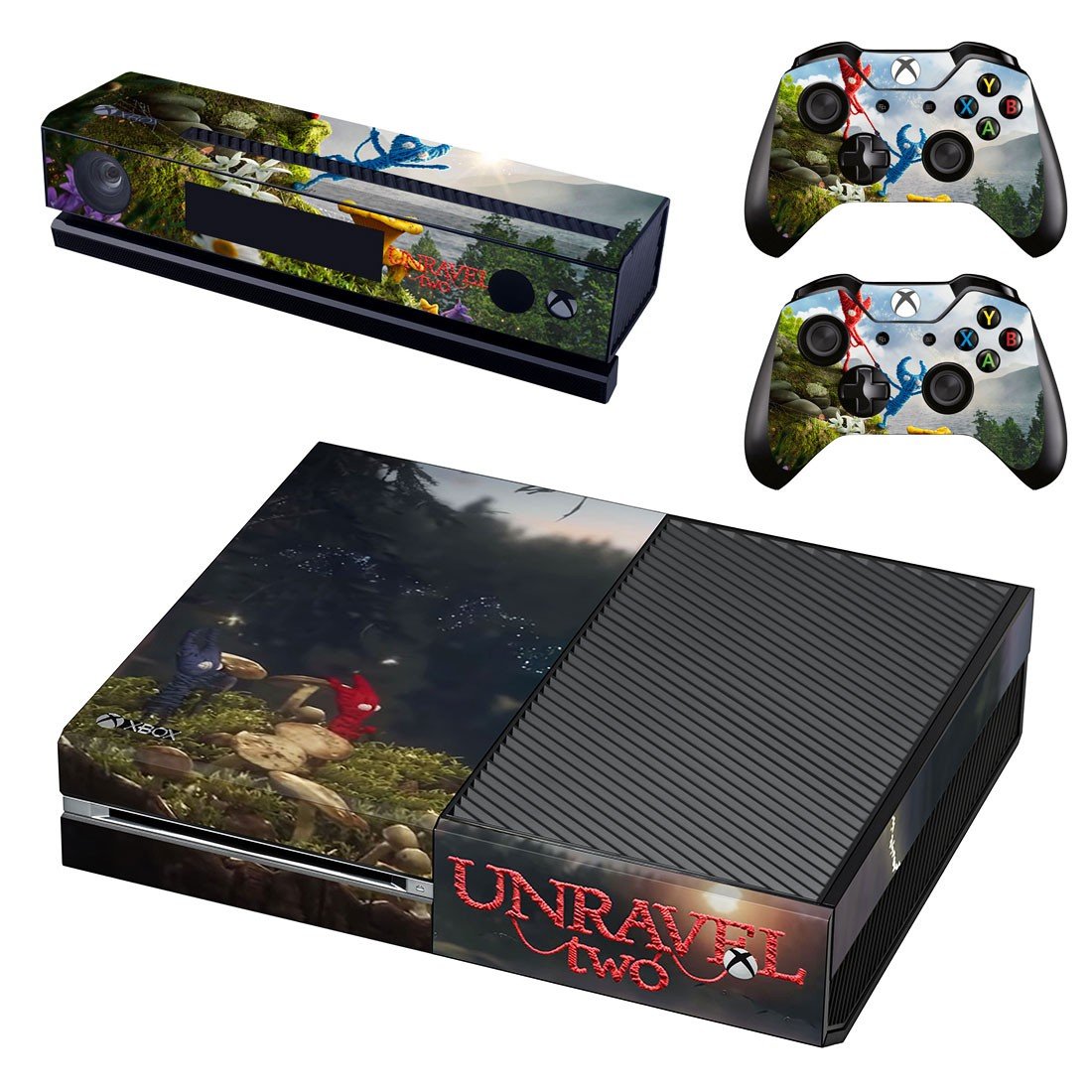 Unravel Two decal skin sticker for Xbox One console and controllers