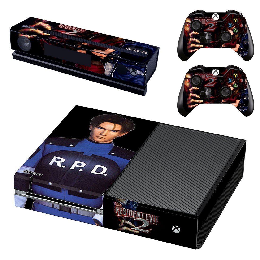 Resident Evil 2 decal skin sticker for Xbox One console and controllers