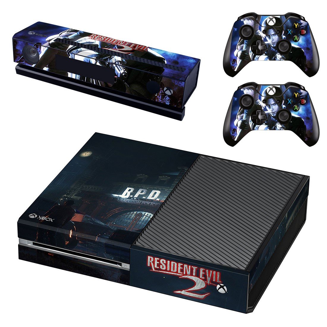 Resident Evil 2 decal skin sticker for Xbox One console and controllers