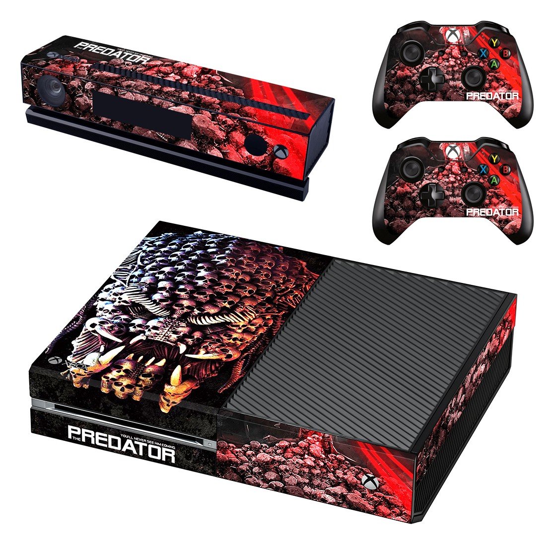The Predator decal skin sticker for Xbox One console and controllers
