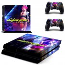Cyberpunk 2077 decal skin sticker for PS4 console and controllers