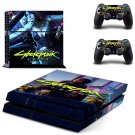 Cyberpunk 2077 decal skin sticker for PS4 console and controllers