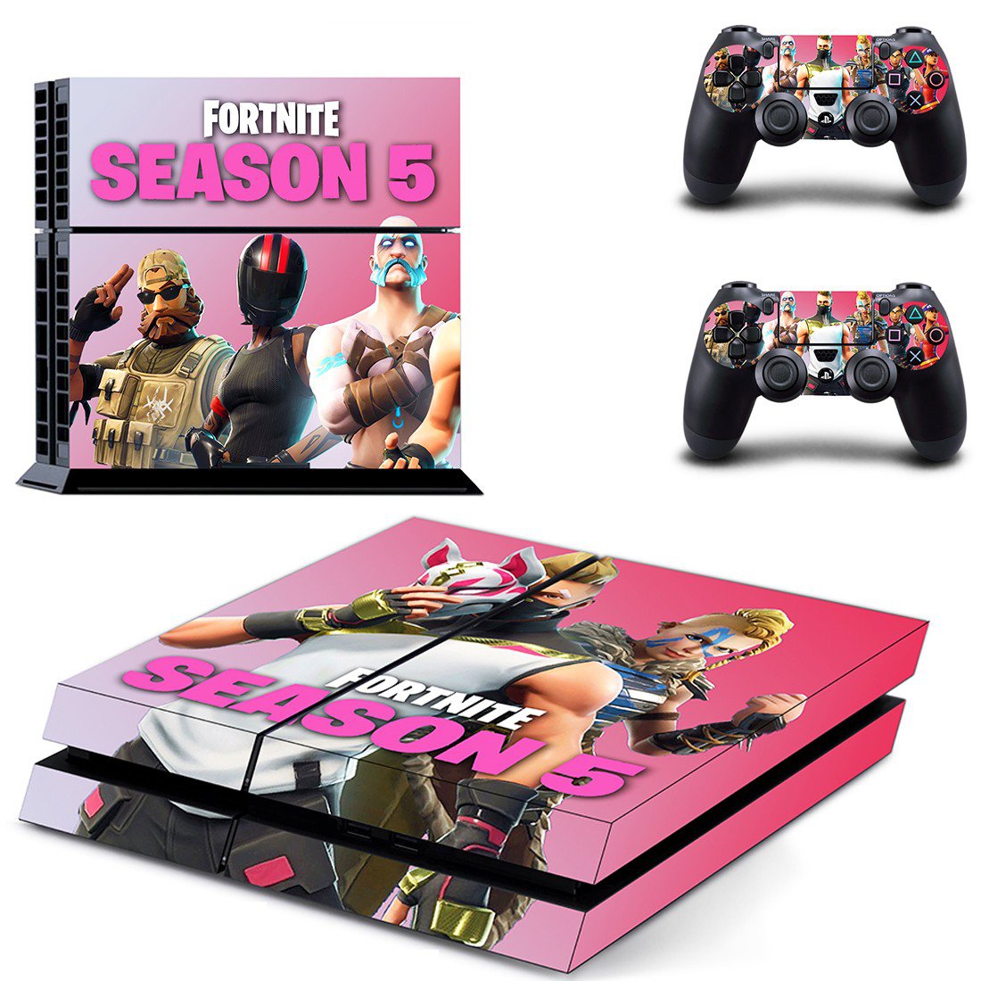 Fortnite decal skin sticker for PS4 console and controllers