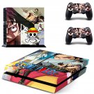 One Piece decal skin sticker for PS4 console and controllers