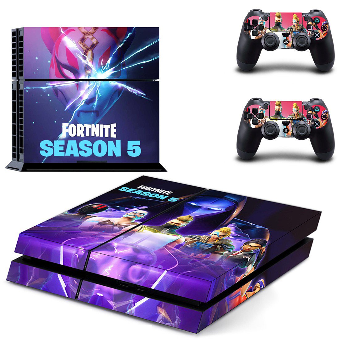Fortnite decal skin sticker for PS4 console and controllers