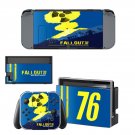 Fallout 76 decal skin sticker for Nintendo Switch console and controllers