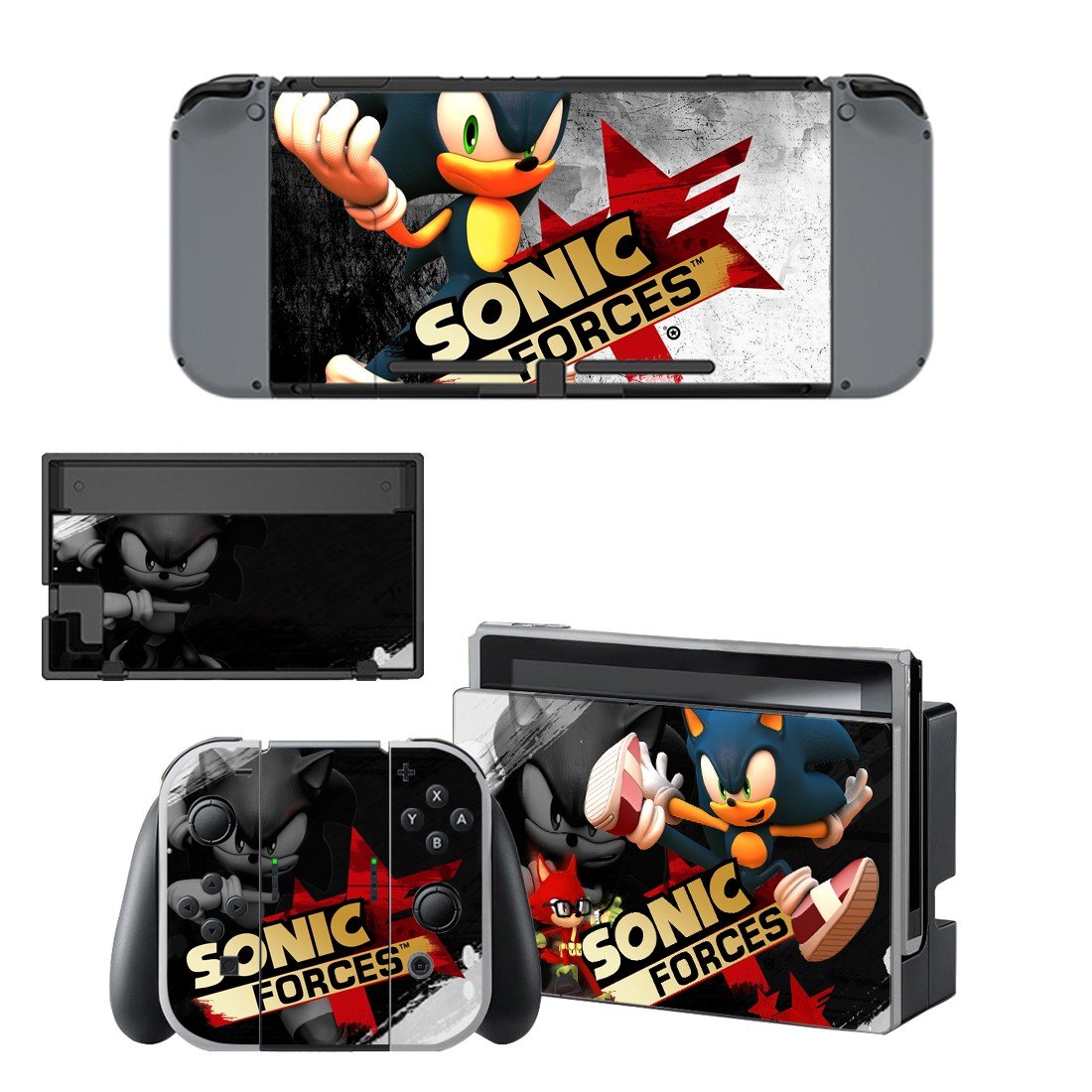 Sonic Forces decal skin sticker for Nintendo Switch console and controllers