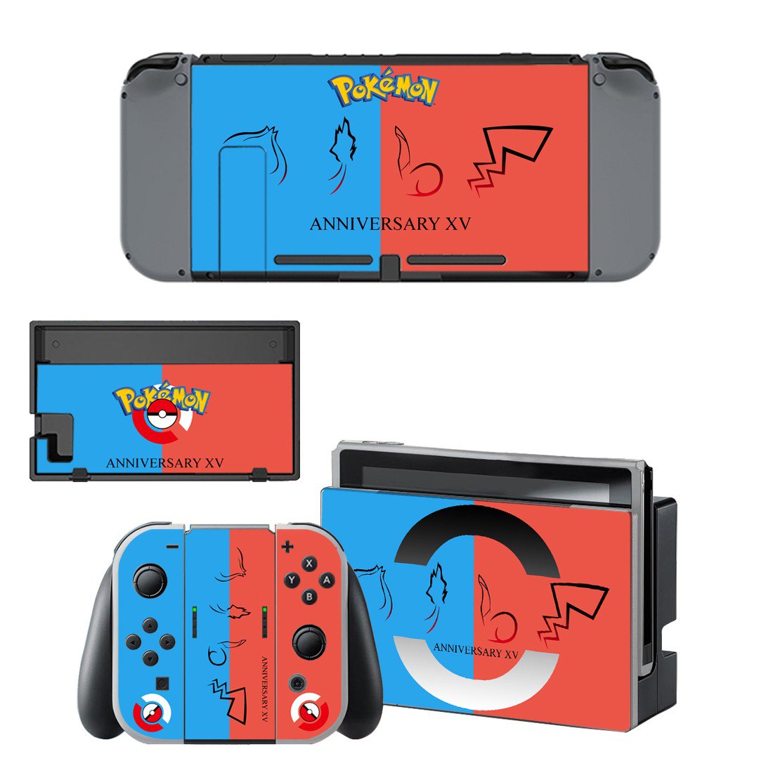 Pokemon go decal skin sticker for Nintendo Switch console and controllers