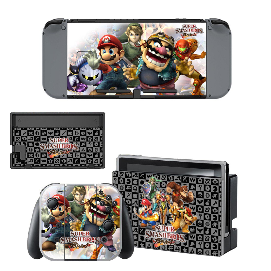 Super Smash Bros Brawl decal skin sticker for Nintendo Switch console and controllers