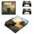 Rage 2 decal skin sticker for PS4 Pro console and controllers