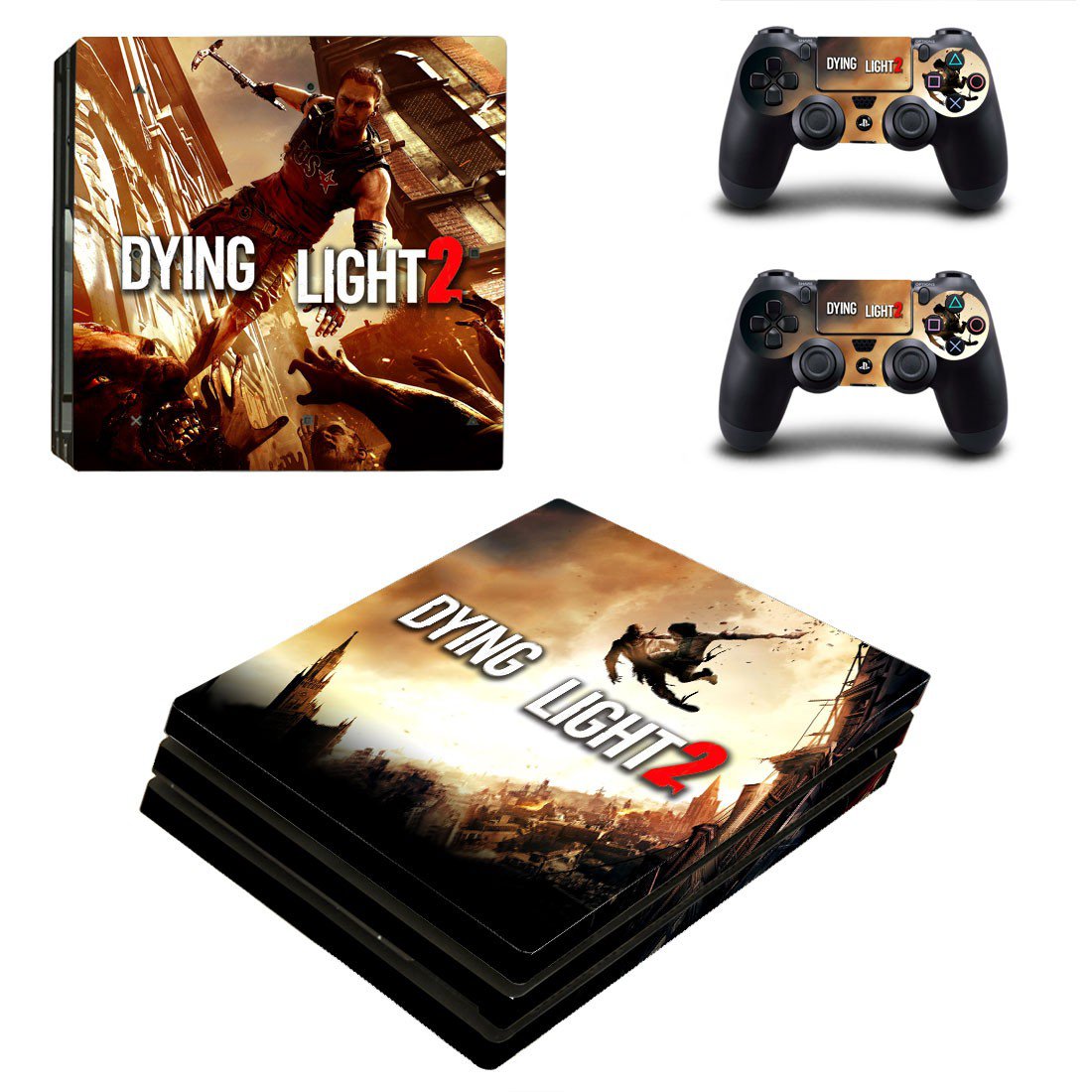 Dying Light 2 decal skin sticker for PS4 Pro console and controllers