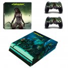 Cyberpunk 2077 decal skin sticker for PS4 Pro console and controllers