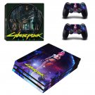 Cyberpunk 2077 decal skin sticker for PS4 Pro console and controllers